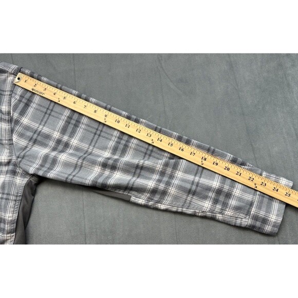 Ridgecut Toughwear Shirt Men's Large Gray Plaid Heavy Flannel Chore Work Vented - Picture 11 of 11